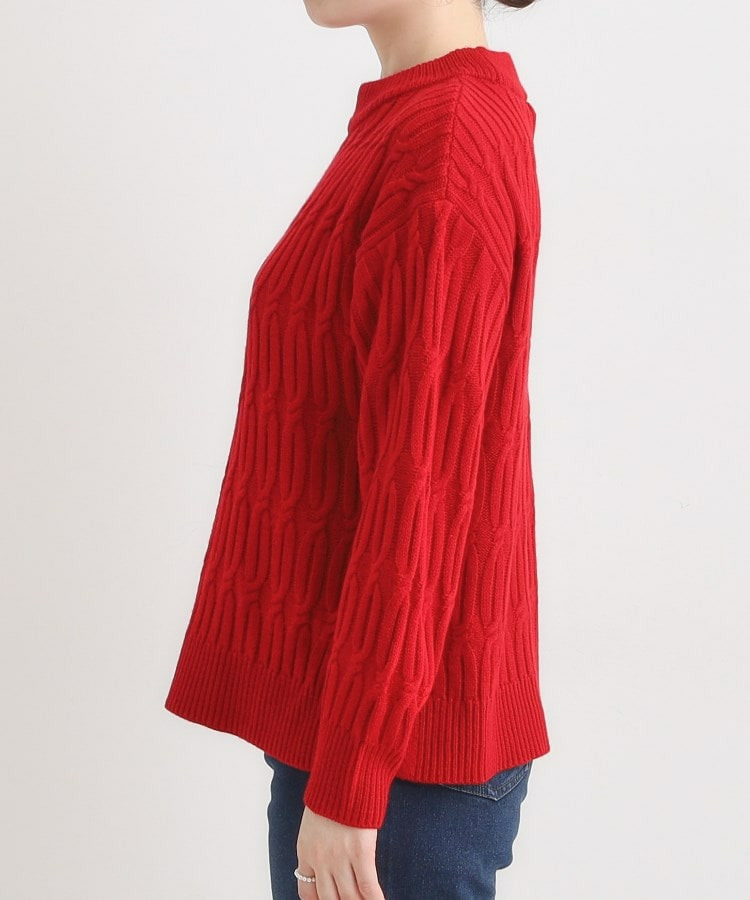 【洗える/毛玉レス】シンプルケーブル柄ニット27