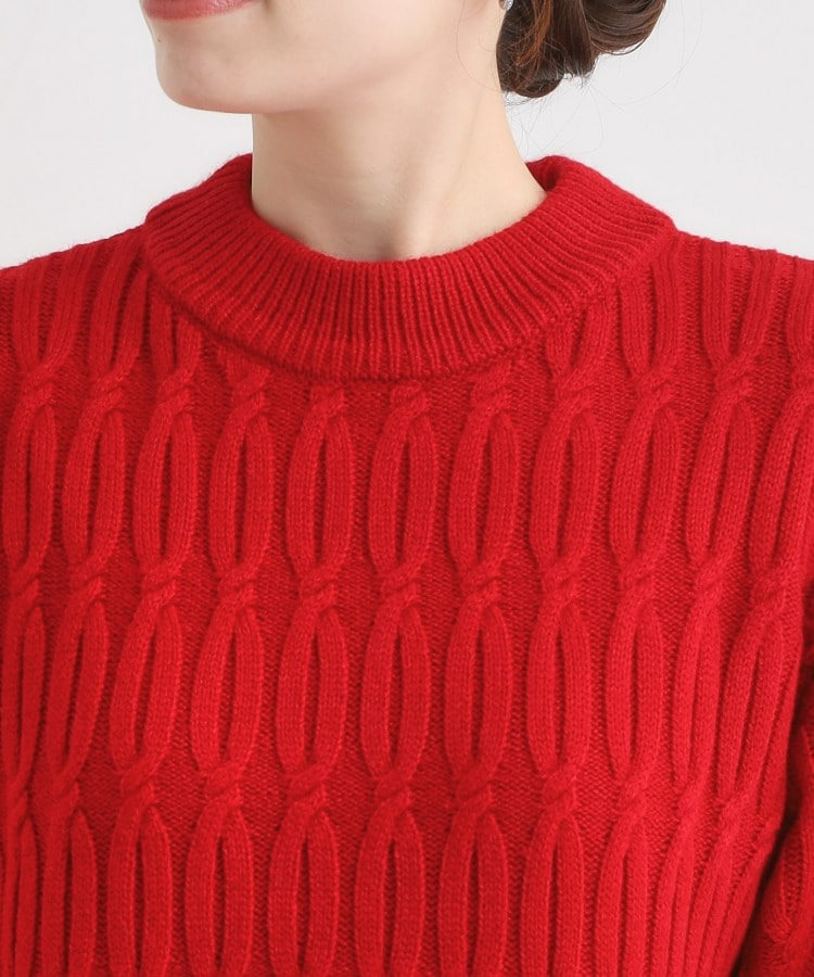 【洗える/毛玉レス】シンプルケーブル柄ニット29