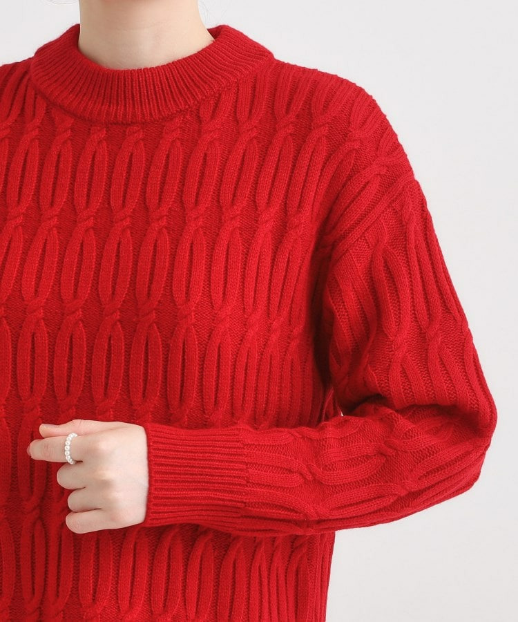 【洗える/毛玉レス】シンプルケーブル柄ニット30