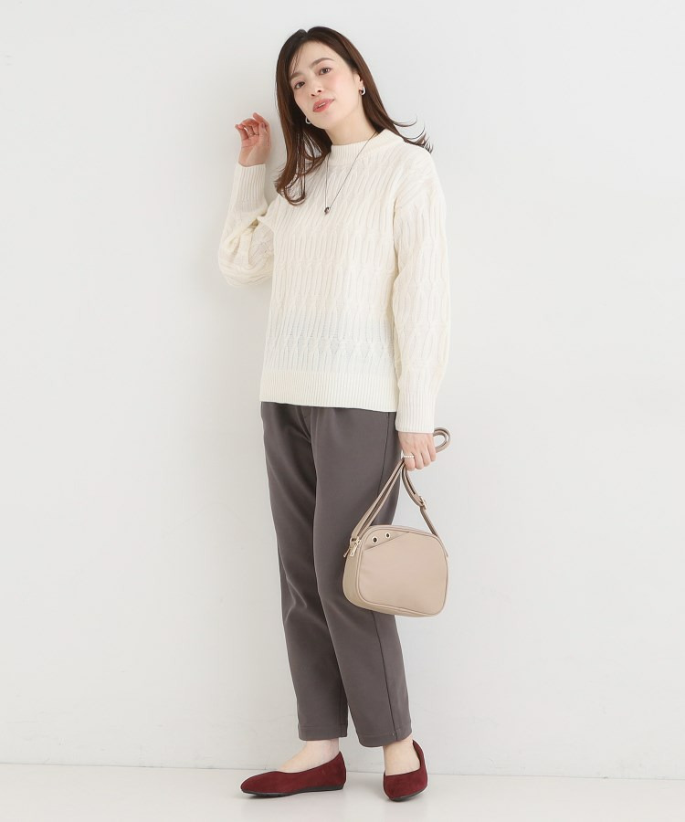 【洗える/毛玉レス】シンプルケーブル柄ニット4