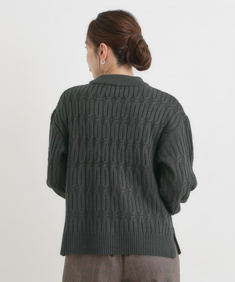【洗える/毛玉レス】シンプルケーブル柄ニット7