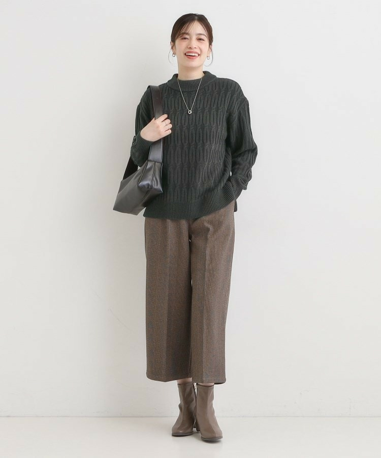 【洗える/毛玉レス】シンプルケーブル柄ニット8