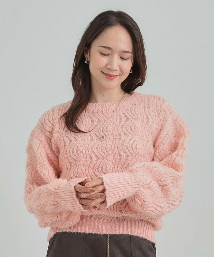 透かし編みニットトップス10