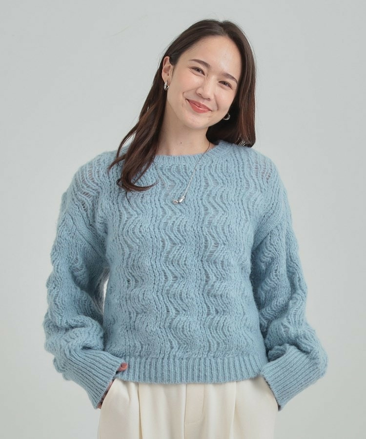 透かし編みニットトップス14