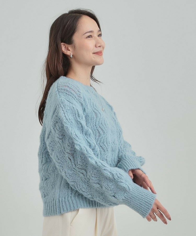 透かし編みニットトップス15