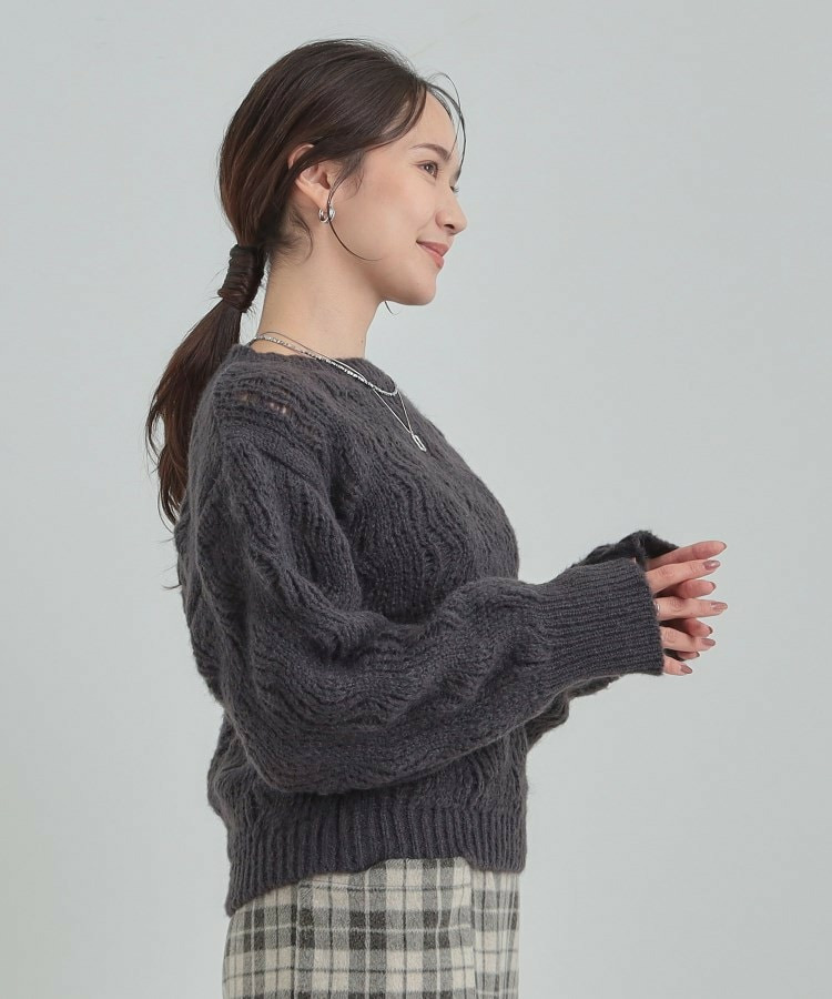 透かし編みニットトップス7