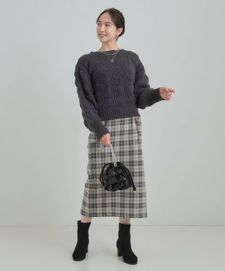 透かし編みニットトップス8