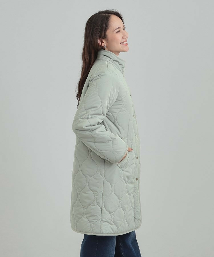 【撥水/フード取り外し可】冬に嬉しいこだわり満載 ひょうたん柄キルトコート12