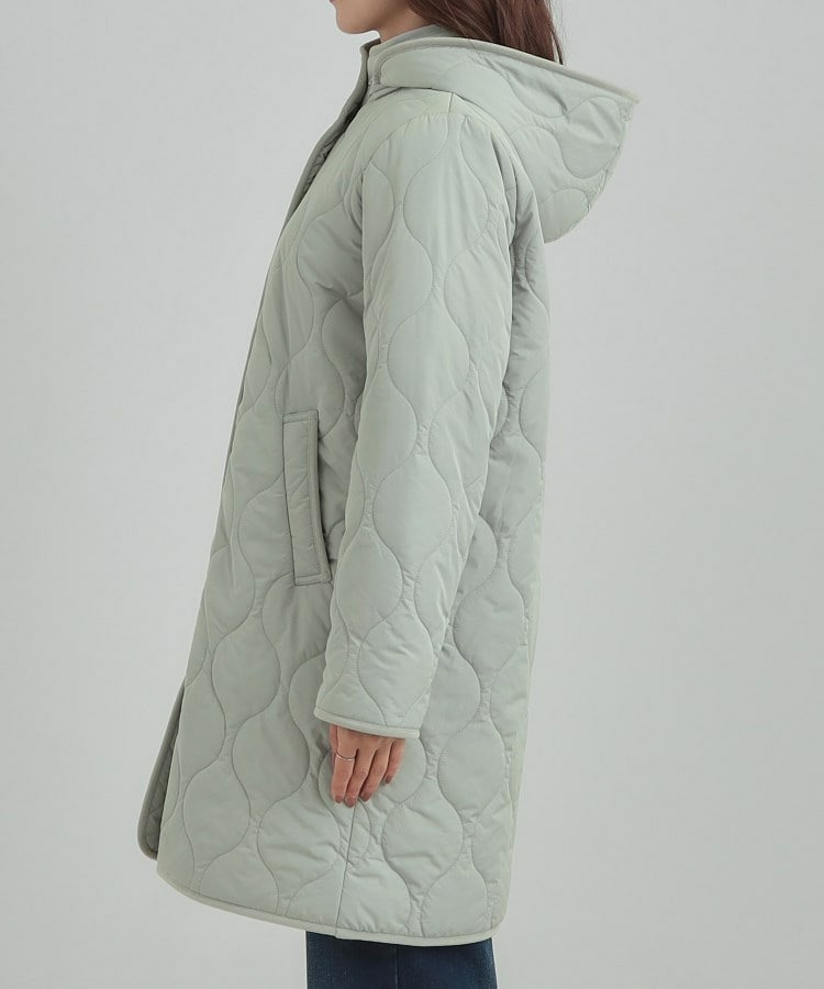 【撥水/フード取り外し可】冬に嬉しいこだわり満載 ひょうたん柄キルトコート24