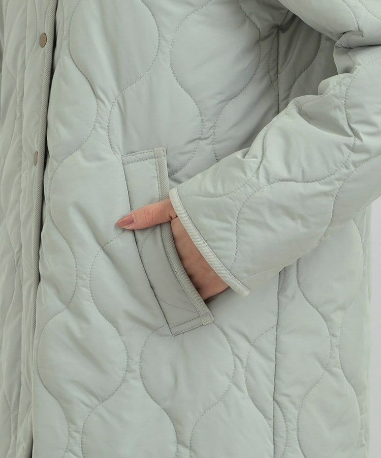 【撥水/フード取り外し可】冬に嬉しいこだわり満載 ひょうたん柄キルトコート29