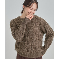 【S-LL】ゆるシルエットがこなれ見え フリンジニット