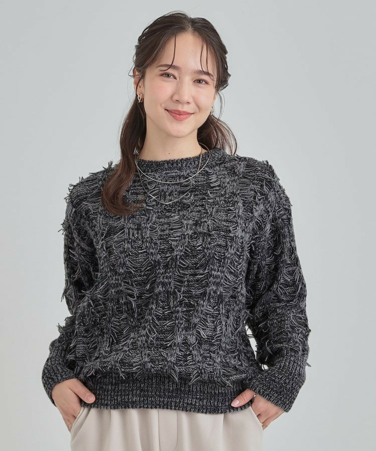 ゆるシルエットがこなれ見え フリンジニット6