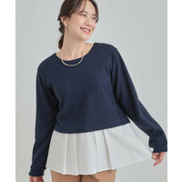 シャツレイヤード風トップス