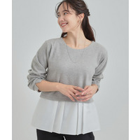 シャツレイヤード風トップス