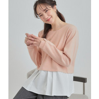 シャツレイヤード風トップス