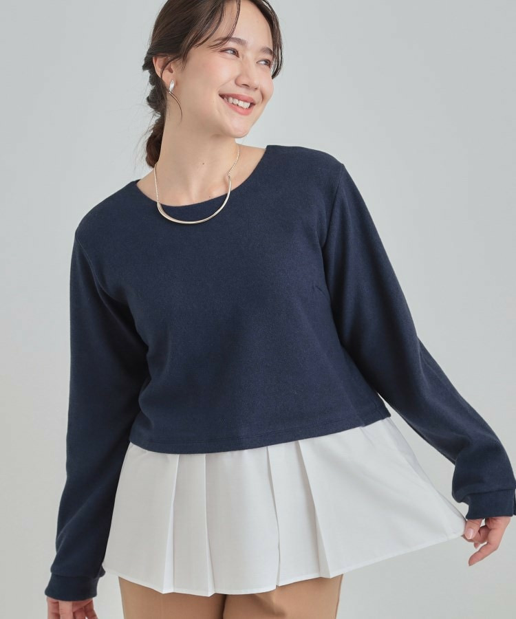 シャツレイヤード風トップス1