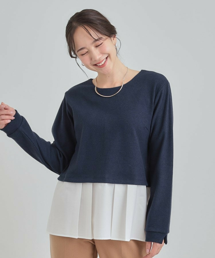 シャツレイヤード風トップス10