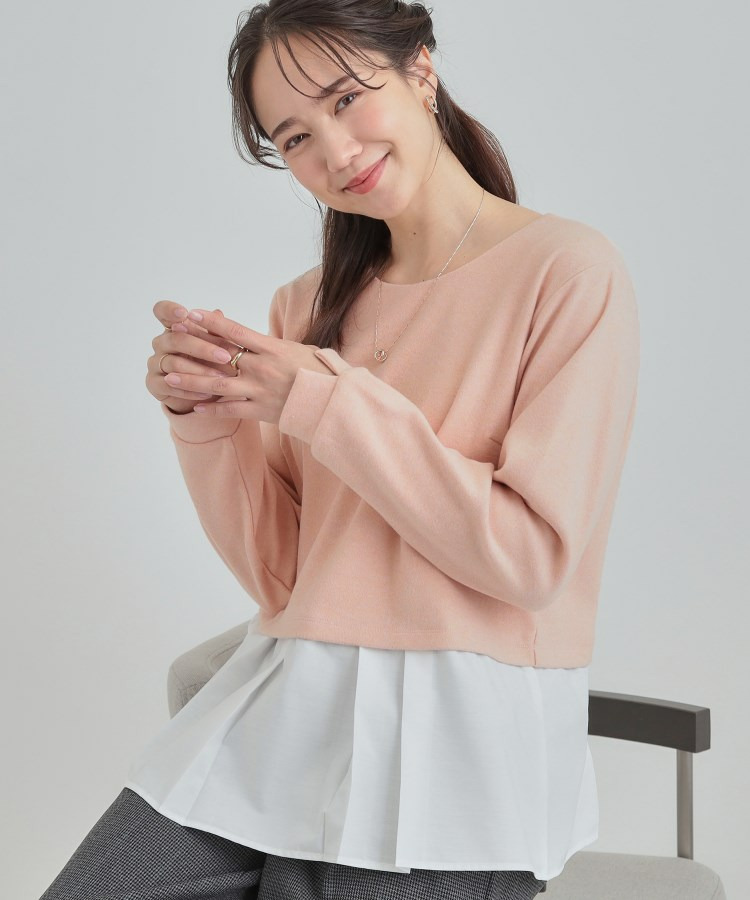 シャツレイヤード風トップス1