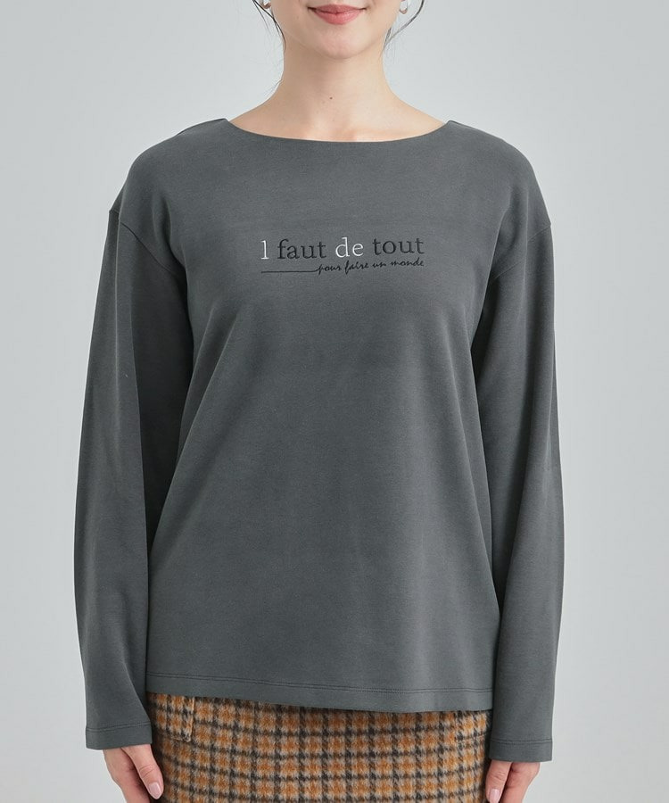 ロゴ刺繍ロンT14