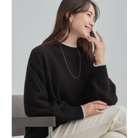 【洗える/毛玉レス】ダイヤ柄ゆるニット