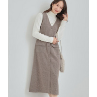 ツイード風Vネックジャンスカ