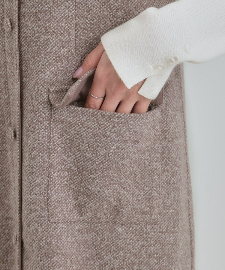 ツイード風Vネックジャンスカ15