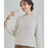 ラメフェザーニット