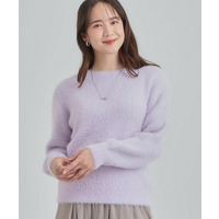 ラメフェザーニット