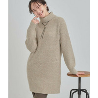 【洗濯機可/S-LL】女性らしい美シルエット ニットチュニックワンピース