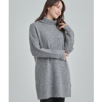【洗濯機可/S-LL】女性らしい美シルエット ニットチュニックワンピース