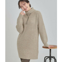 【洗濯機可/S-LL】女性らしい美シルエット ニットチュニックワンピース