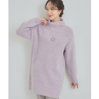 【洗濯機可/S-LL】女性らしい美シルエット ニットチュニックワンピース