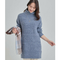 【洗濯機可/S-LL】女性らしい美シルエット ニットチュニックワンピース
