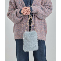 ラメ入りファーミニショルダーバッグ