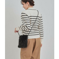 ラメ入りファーが目を惹く ミニショルダーバッグ