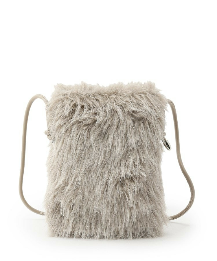 ラメ入りファーミニショルダーバッグ15