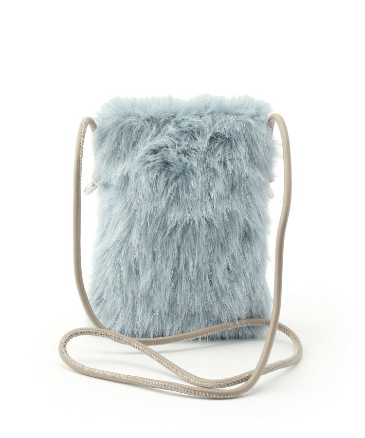 ラメ入りファーミニショルダーバッグ18