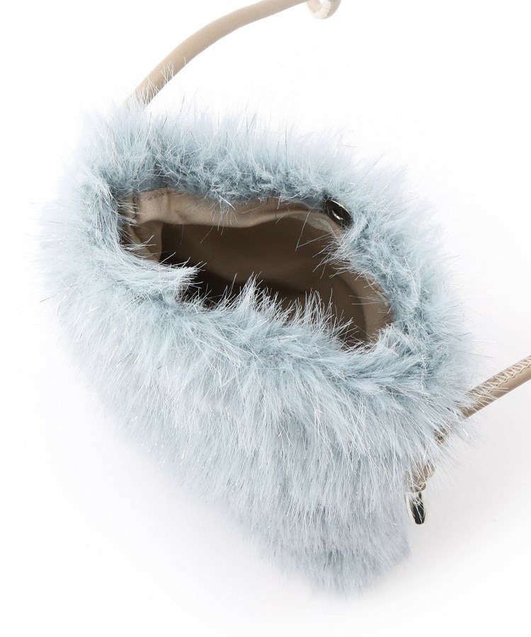 ラメ入りファーミニショルダーバッグ20