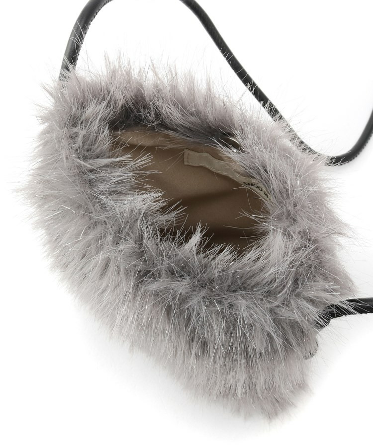 ラメ入りファーミニショルダーバッグ22