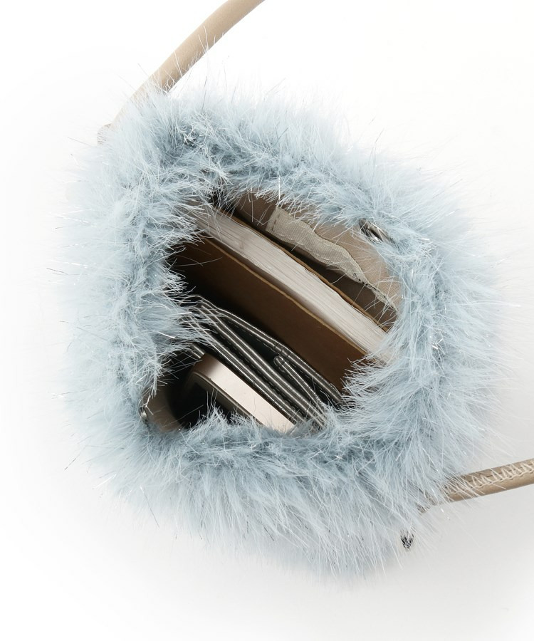 ラメ入りファーミニショルダーバッグ25