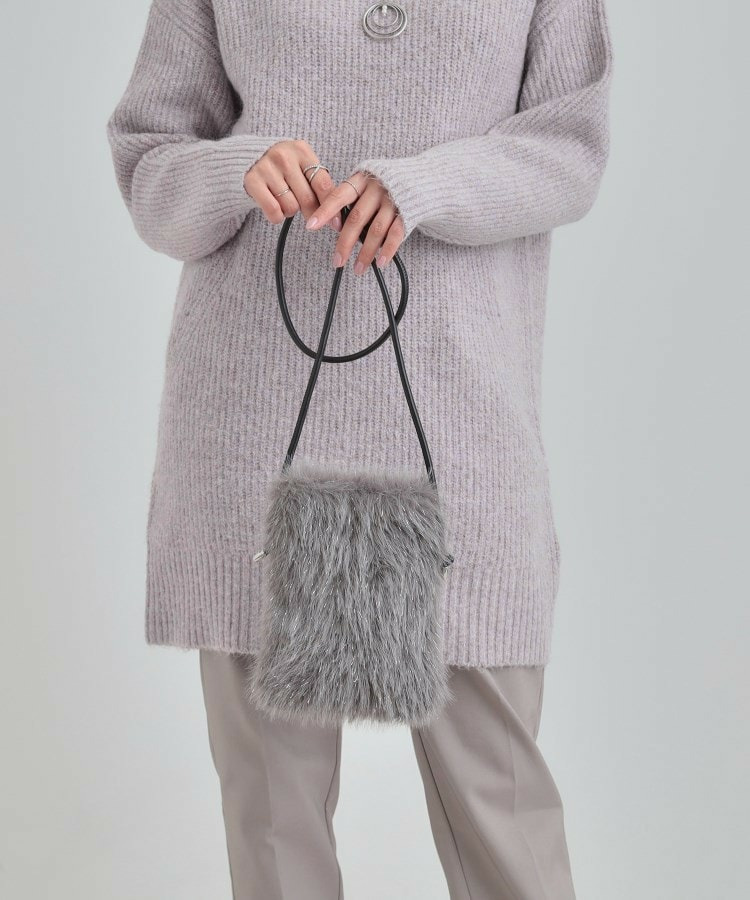 ラメ入りファーミニショルダーバッグ4