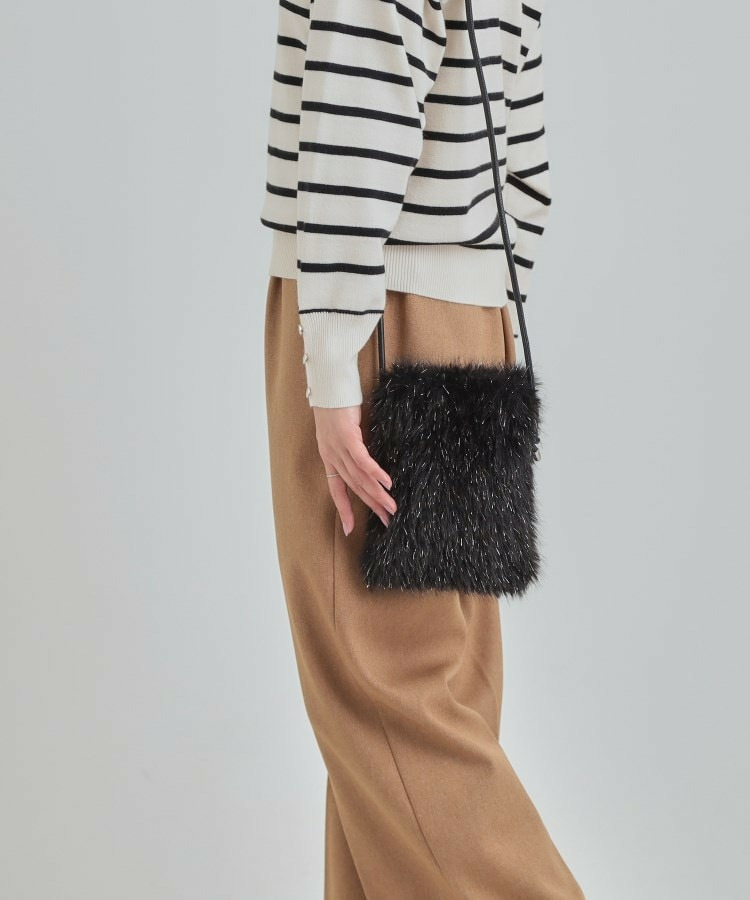 ラメ入りファーミニショルダーバッグ6