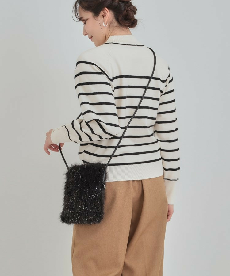 ラメ入りファーミニショルダーバッグ1