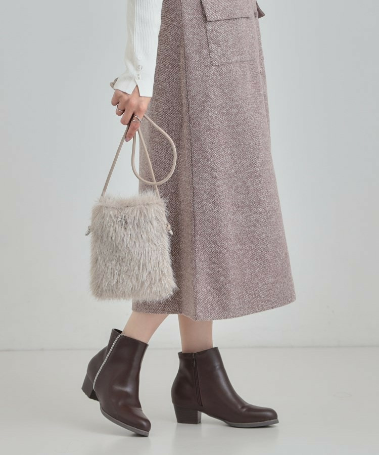 ラメ入りファーミニショルダーバッグ1