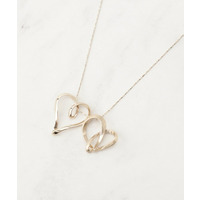 Wハートネックレス