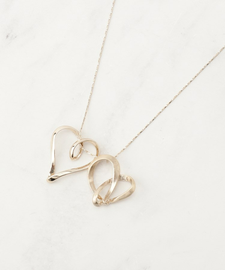 Wハートネックレス1