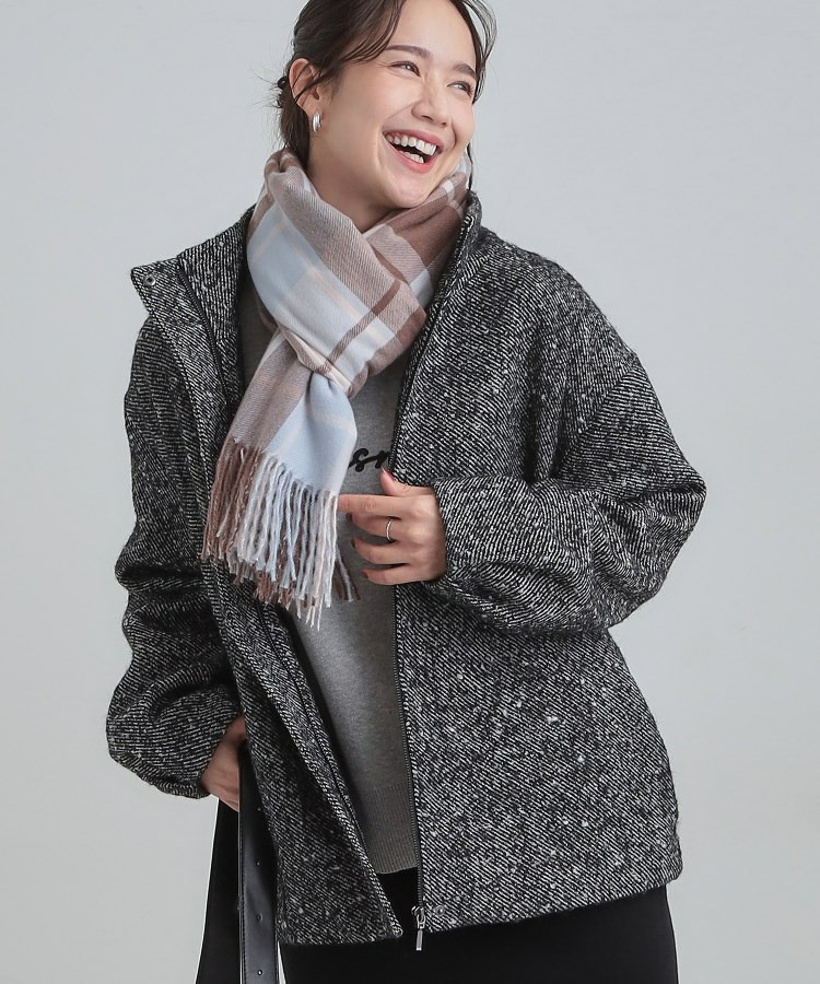 スタンドツイードブルゾン1