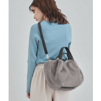 ファー2層2WAYトートバッグ