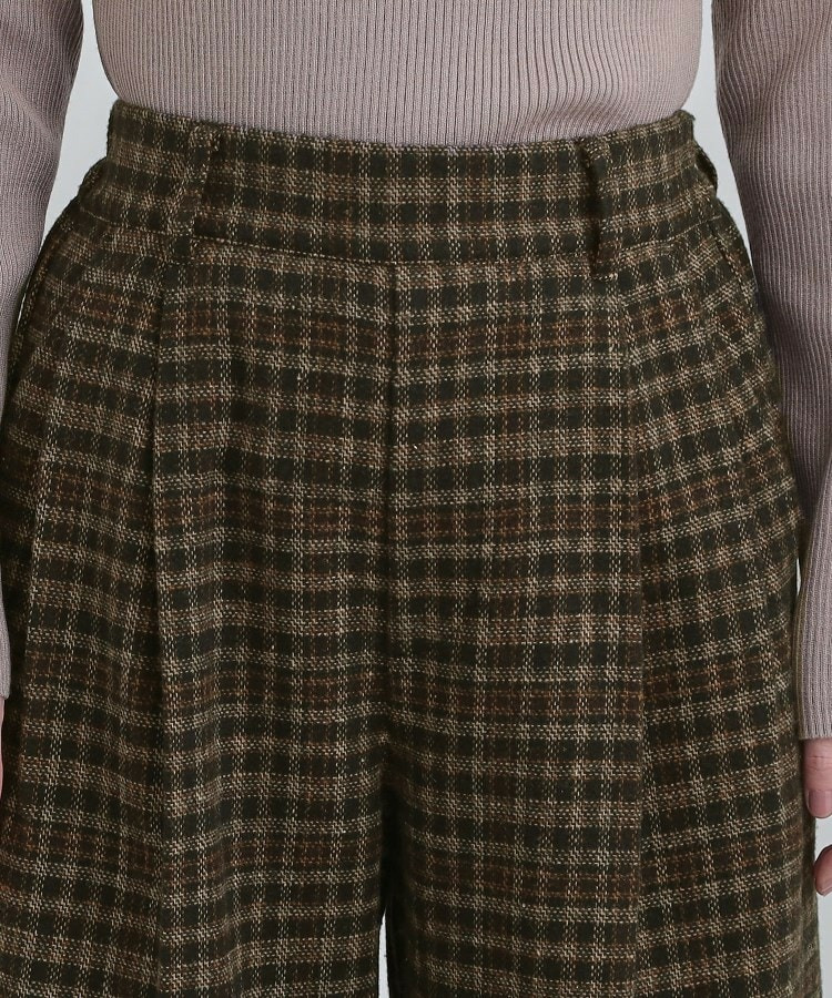 【あったか】チェック柄ワイドパンツ17