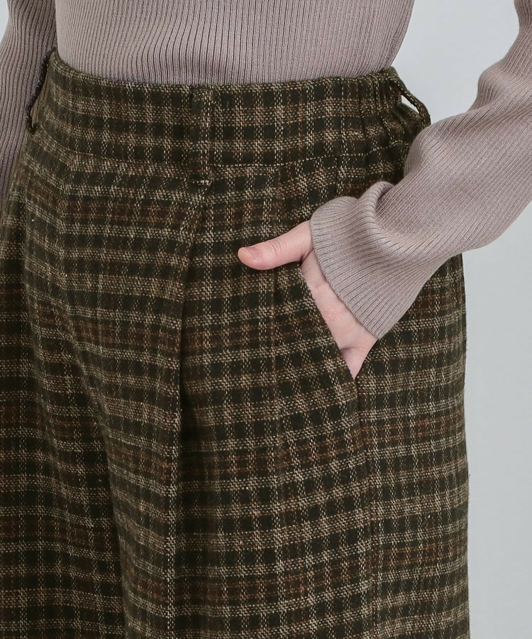 【あったか】チェック柄ワイドパンツ18